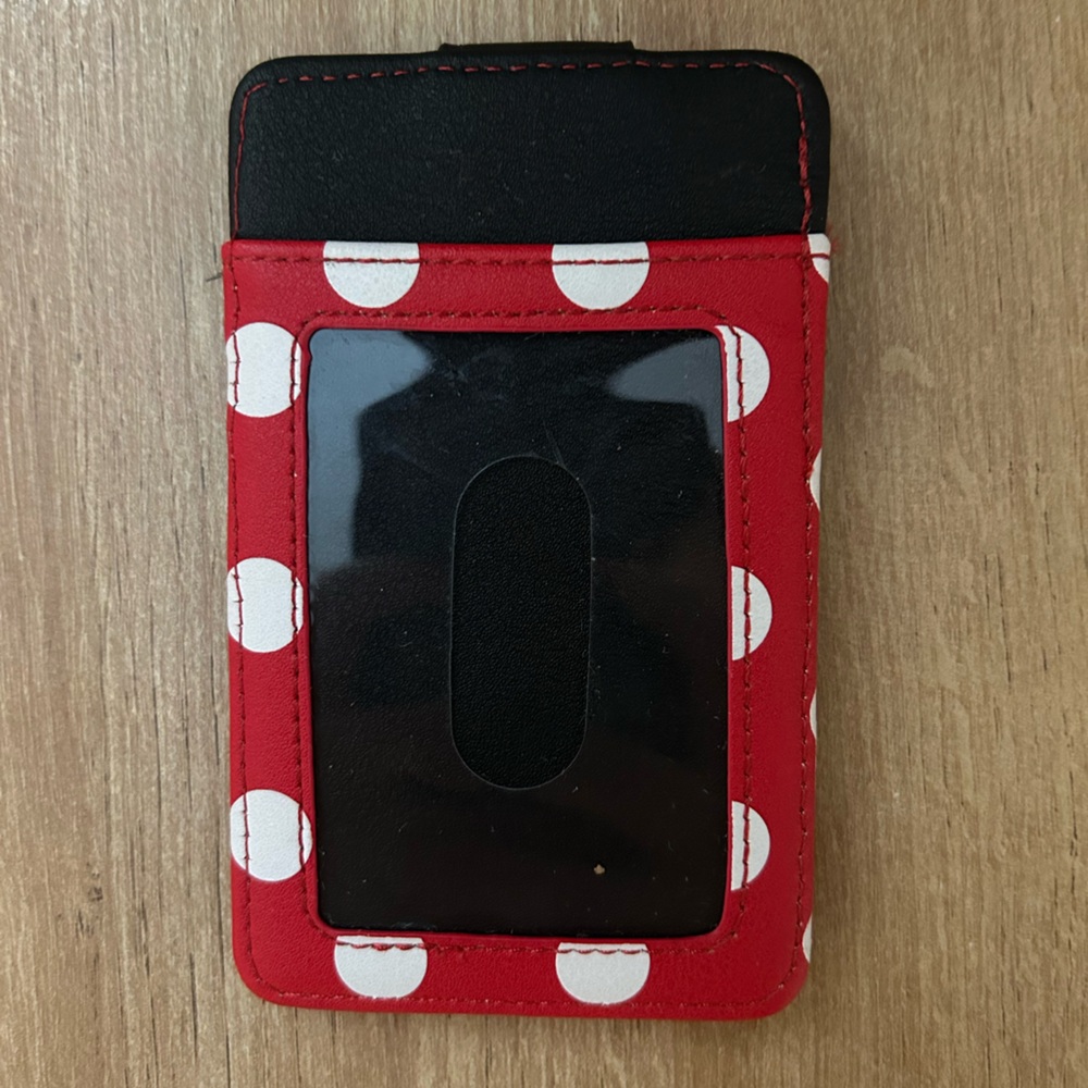 Disney Minnie Mouse Polka Dot Card Holder - Black, Red, and Gold - Picture 3 of 3